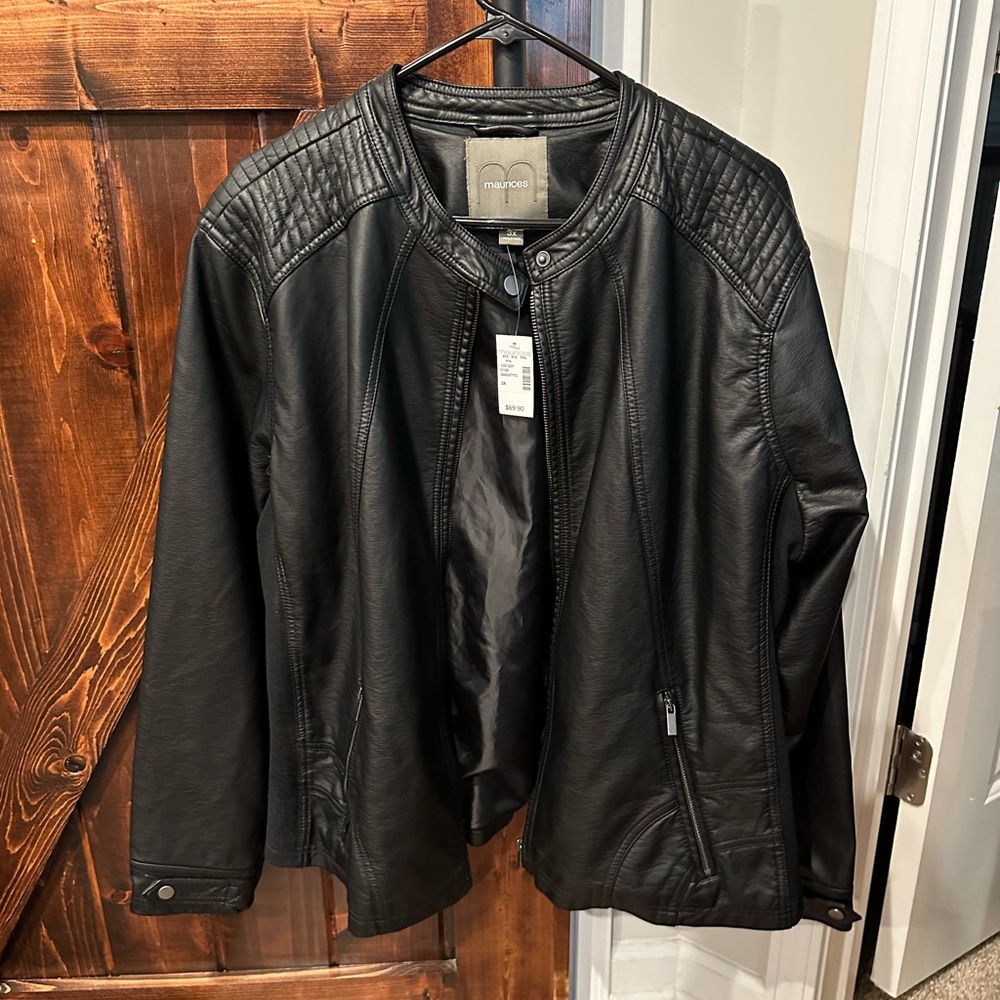 Maurices Black Faux Leather Jacket